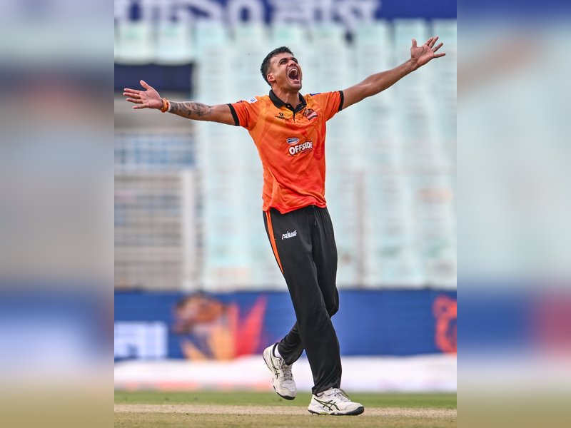 Shuvam Dey Sr, bowlers guide Shrachi Rarh Tigers to victory over Murshidabad Kings in Season 3 of the Bengal T20 League at the Eden Gardens in Kolkata on Wednesday. Photo credit: CAB