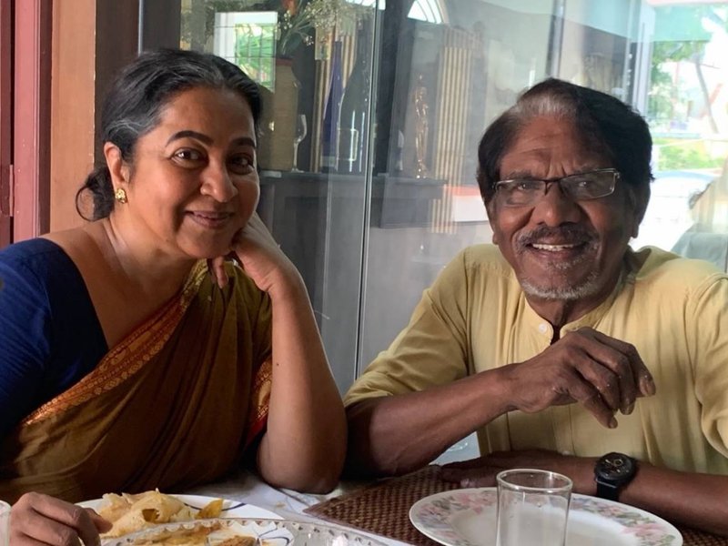 Radhika Sarathkumar pays touching tribute to her guru Bharathiraja; says her heart feels heavy! (Photo Credit: Radhika Sarathkumar/Instagram)