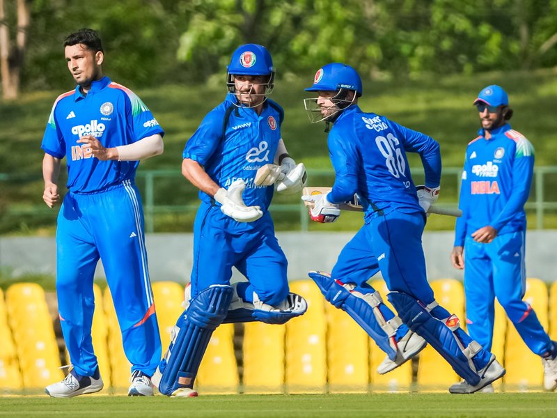 Imran Mir and Bahir Shah knocks help Afghanistan A get four-run win over India A in a rain-hit 50-over match in the 'A' Teams Tri-series in Dambulla on Thursday. Photo credit: ACB