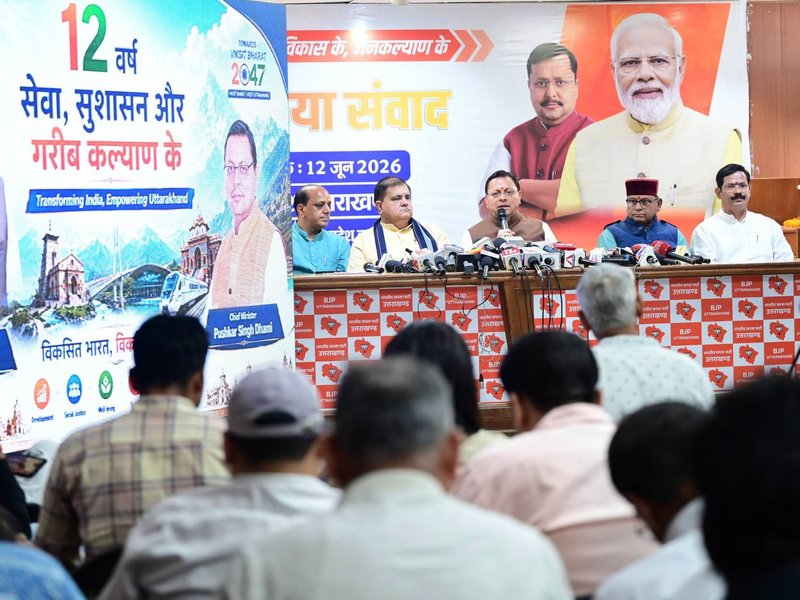 CM Dhami hails PM Modi’s 12 years in office, lists humongous projects in Uttarakhand under his guidance (Photo: IANS)