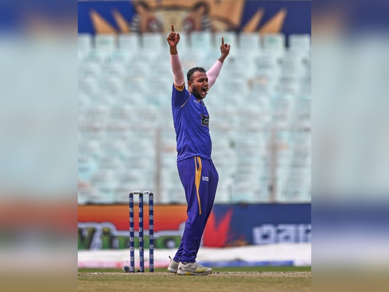 Rishabh, Saksham, and Toufik help Murshidabad Kings register first win of Season 3 in the Bengal T20 League at the Eden Gardens in Kolkata on Friday. Photo credit: CAB