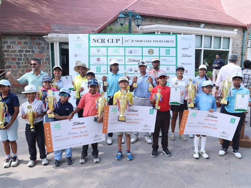 Chaitanya Pandey, Anushka Gupta sweep overall titles in the 24th NCR Cup Junior Golf Tournament at the iconic Delhi Golf Club in New Delhi on Friday. Photo credit: DGC