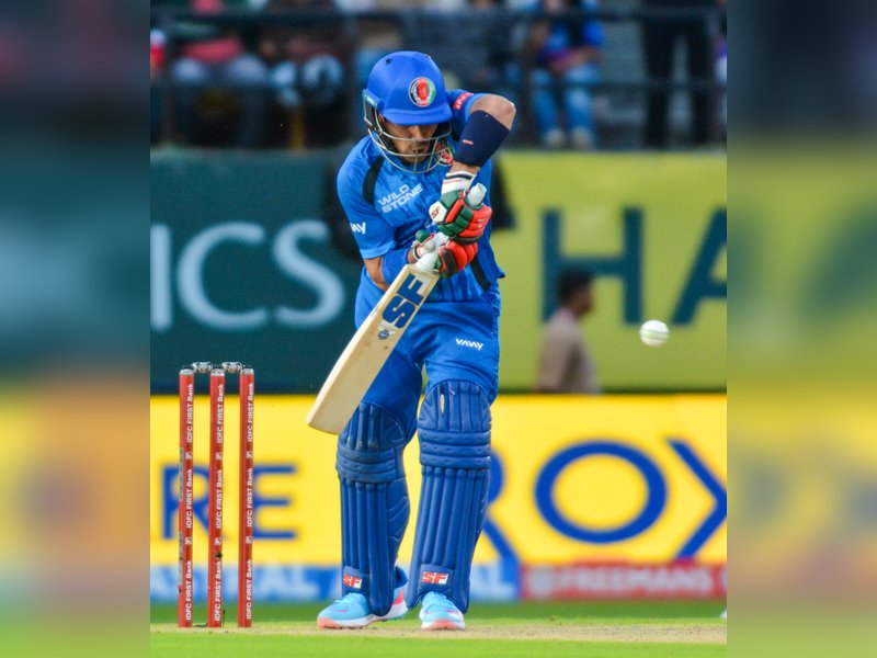 Gurnoor Brar and Harsh Dubey pick wickets each as India bowl out Afghanistan for 194 despite Rahmanullah Gurbaz’s century in the rain-shortened first ODI at the HPCA Stadium in Dharamshala on Saturday. Photo credit: IANS 