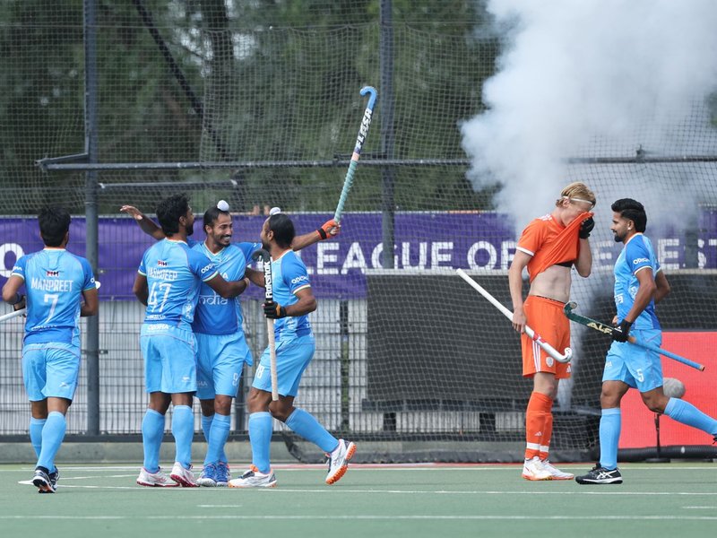 India suffer narrow 2-3 defeat against the Netherlands in their opening match of the FIH Men’s Pro League 2025–26 Rotterdam leg (Credit: Hockey India)