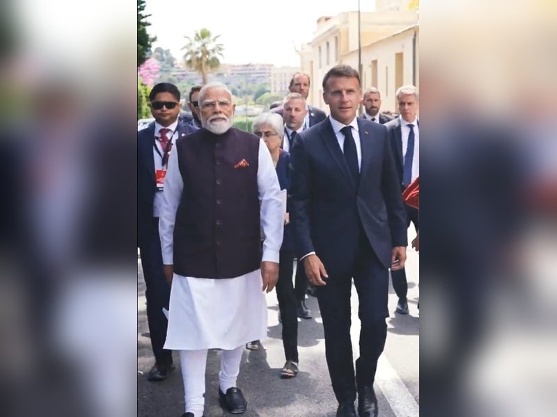 French President shares glimpse of PM Modi's visit with popular Bollywood soundtrack