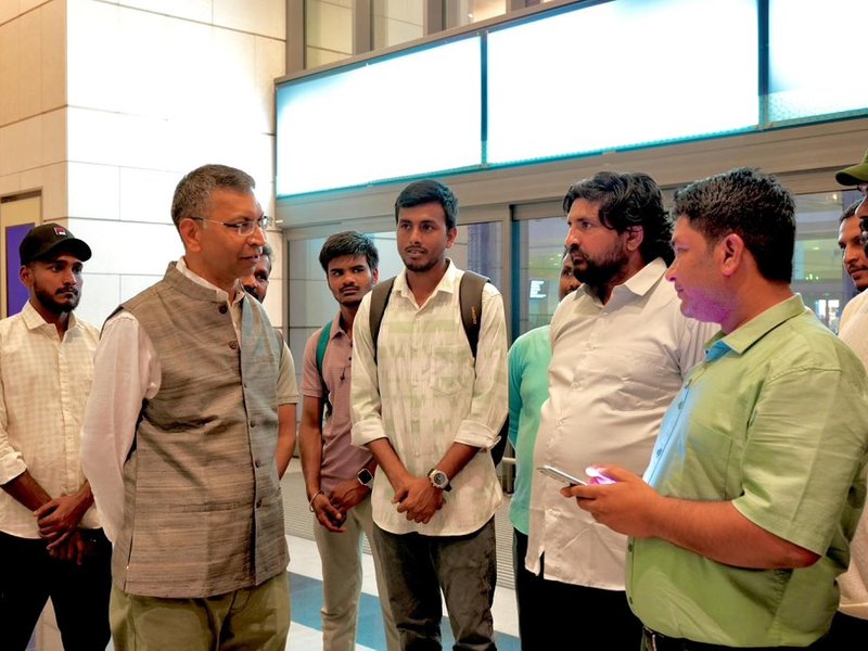 Indian envoy meets 20 rescued crew members of MT Jalveer ahead of their repatriation to India