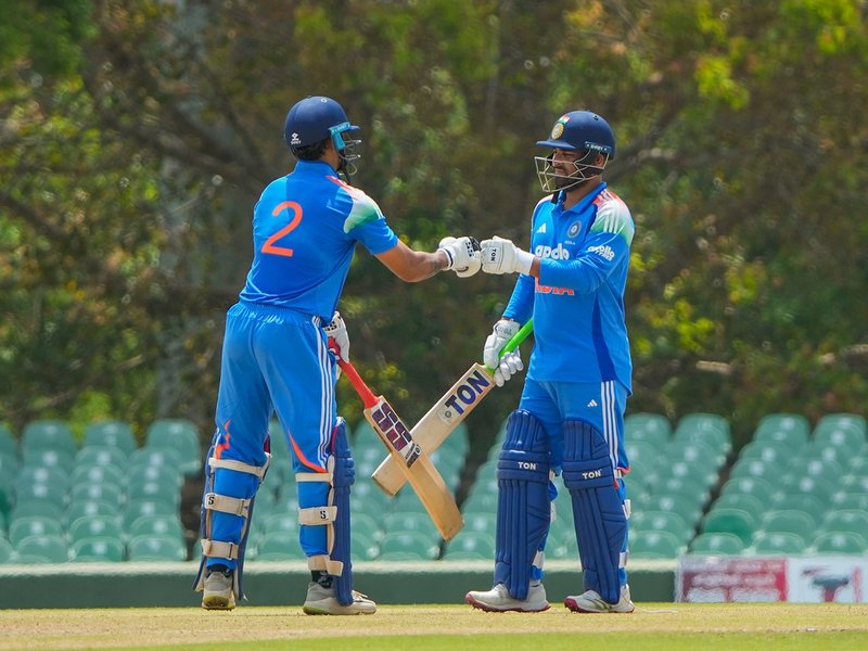 India ‘A’ docked 10 runs as penalty for running on the pitch against Sri Lanka ‘A’ (Credit: X/BCCI)