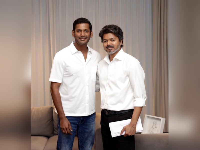 Vishal calls TN CM Vijay 'Darling' Chief Minister (Photo Credit: Vishal/X)