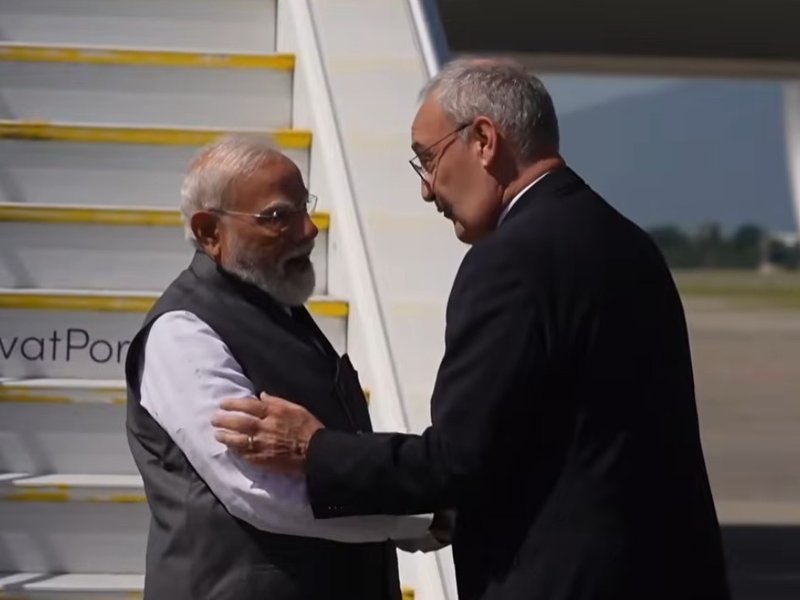 PM Modi lands in Geneva en route to attend G7 Summit in France