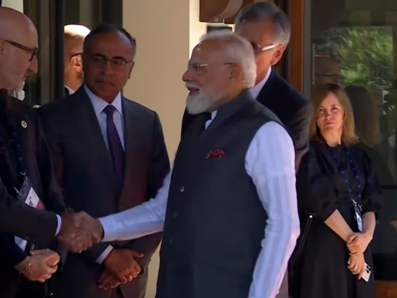 PM Narendra Modi arrives in France's Evian to attend G7 Summit 