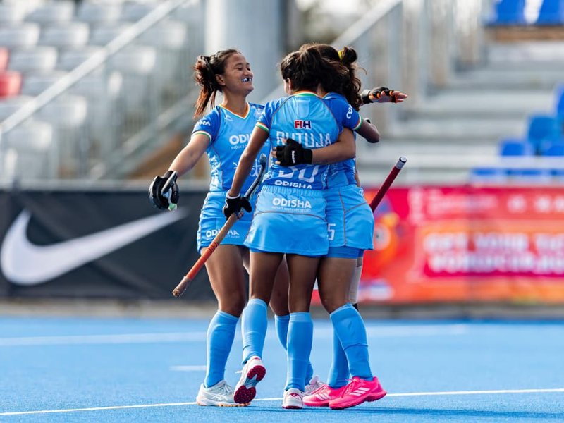 India women rally to beat Uruguay 3-2, remain unbeaten to top Pool A at FIH Nations Cup