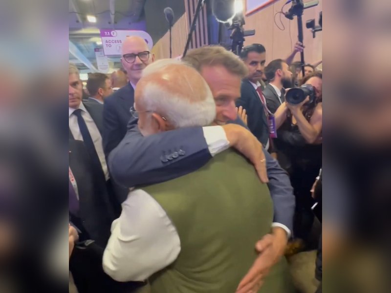 French President bids warm farewell to PM Modi ahead of departure from Paris