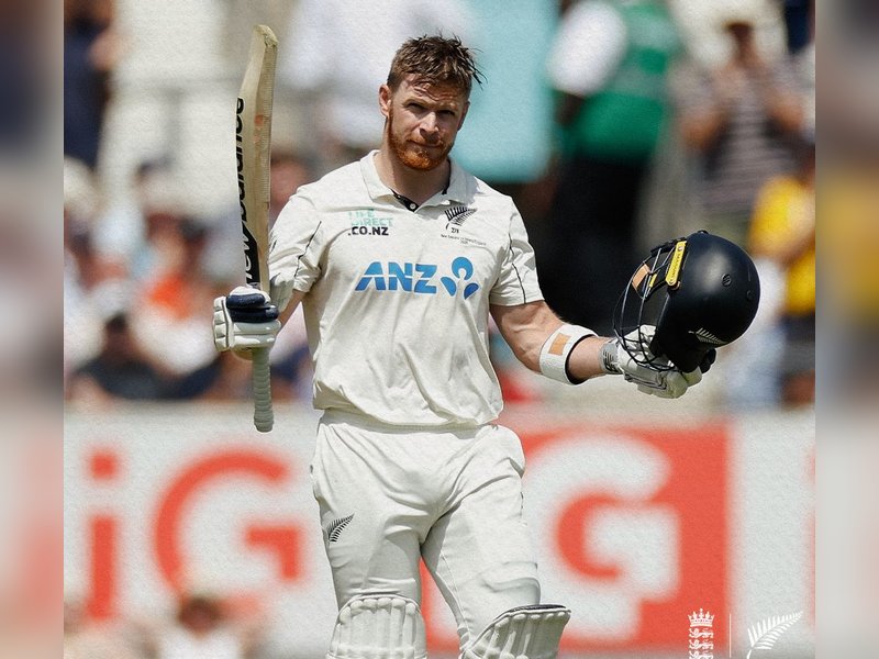 Glenn Phillips' century helps New Zealand take upper hand against England at the end of the second day of the second Test at The Oval in London on Thursday. Photo credit: @Blackcaps/X
