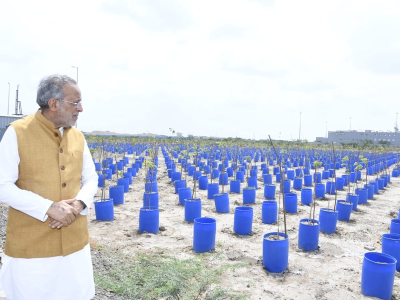 Gujarat minister reviews Dholera green belt project, semiconductor plant progress