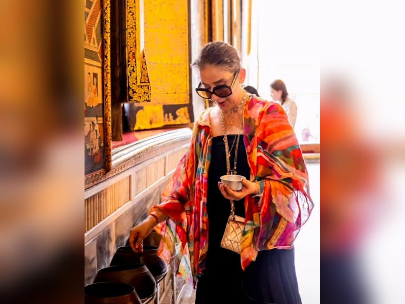 Manisha Koirala finds solace at reclining Buddha, offers prayers for health and peace