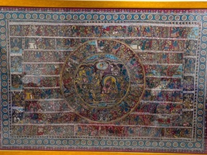PM Modi gifts Kalamkari Mahabharata painting to French President Macron