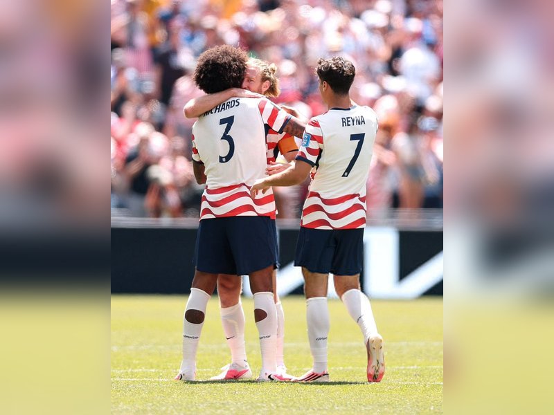 United States secures knockout-stage berth with 2-0 win over Australia ( Credit: X/U.S Men's Soccer Team)