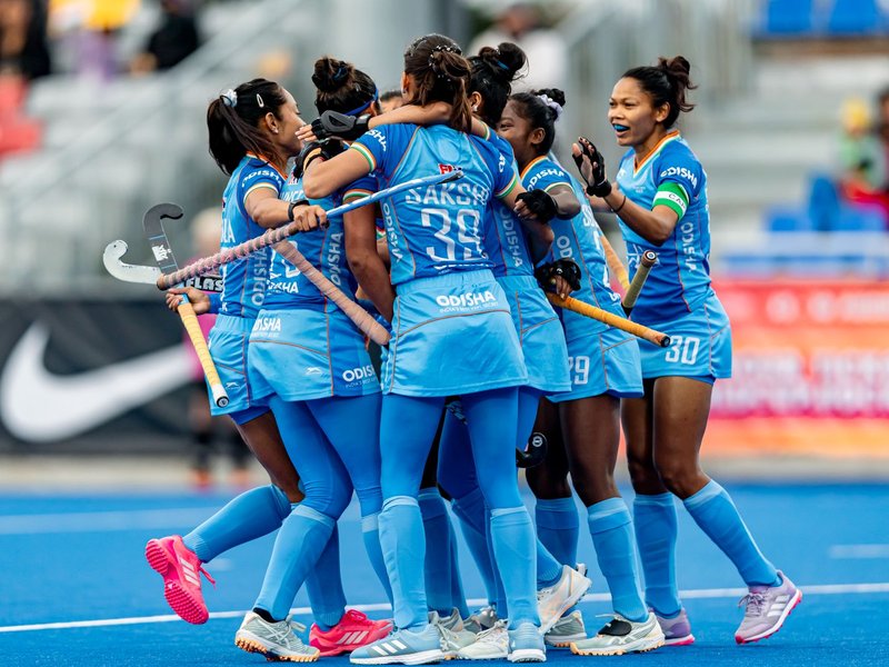 Dominant India put six past Chile to book their place in the final of the FIH Hockey Women’s Nations Cup (Credit: Hockey India)