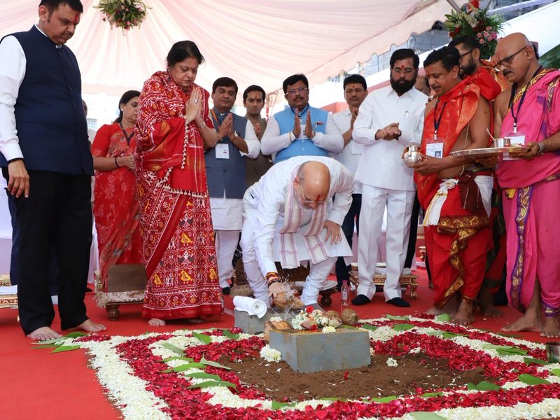 कोल्हापुर में अमित शाह ने किया अंबाबाई मंदिर विकास परियोजना का शिलान्यास 