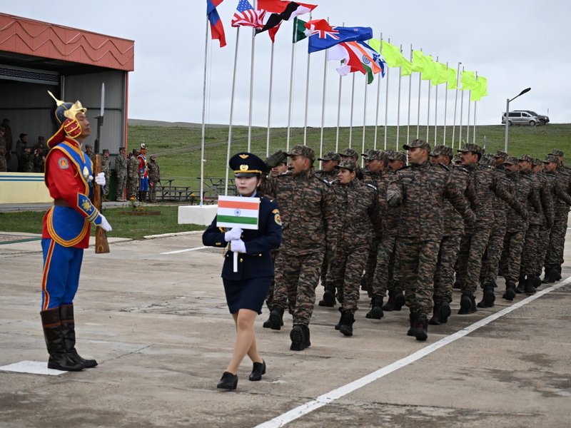 Mongolia: 40-member Indian Army contingent participates in opening ceremony of multilateral exercise 