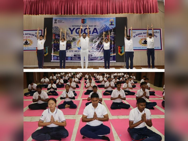Over 65,000 NCC cadets perform yoga in Bengal, Sikkim ahead of International Yoga Day tomorrow