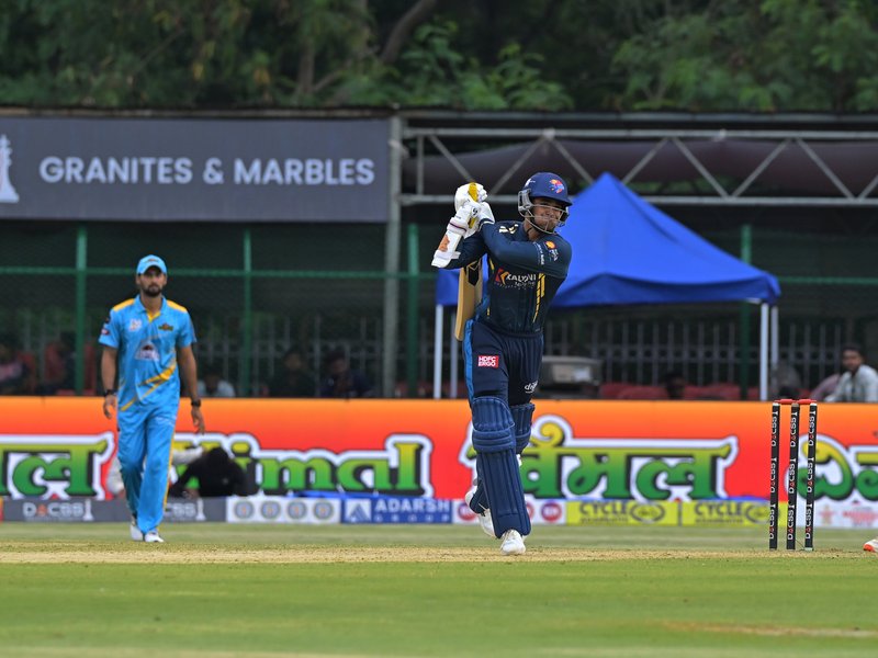 Shubhang Hegde's all-round show helps Bengaluru Blasters overcome Gulbarga Mystics by six wickets in the Maharaja Trophy KSCA T20 tournament in Mysuru on Saturday. 