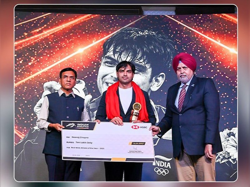 Neeraj Chopra and Parul Chaudhary crowned Best Athletes at Indian Athletics Awards in New Delhi on Saturday. Photo credit: 