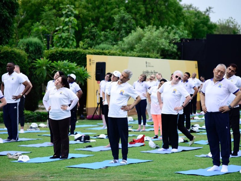 EAM Jaishankar joins Diplomatic Corps in New Delhi to mark International Day of Yoga