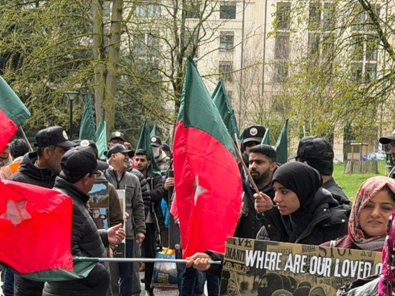 BNM stages protest in Germany, seeks international probe into human rights abuses in Balochistan
