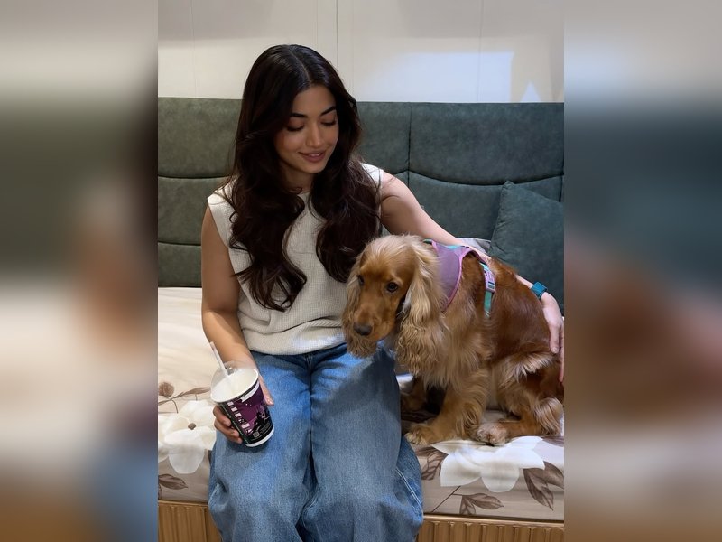 Rashmika Mandanna drops some tiny moments of happiness with her fur baby Aura 