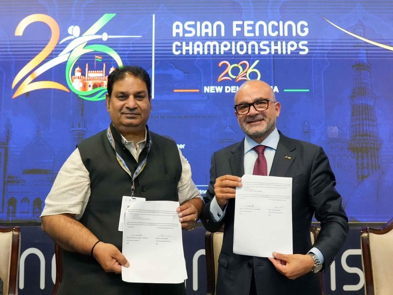 International Fencing Federation and FAI sign MoU to promote fencing in India ahead of LA28 (Credit: FAI)