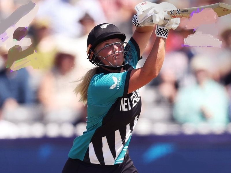 Amelia Kerr hails Izzy Sharp for her role in New Zealand's crucial win over Scotland in the ICC Women's T20 World Cup 2026 in Bristol, UK, On Tuesday. Photo credit: ICC