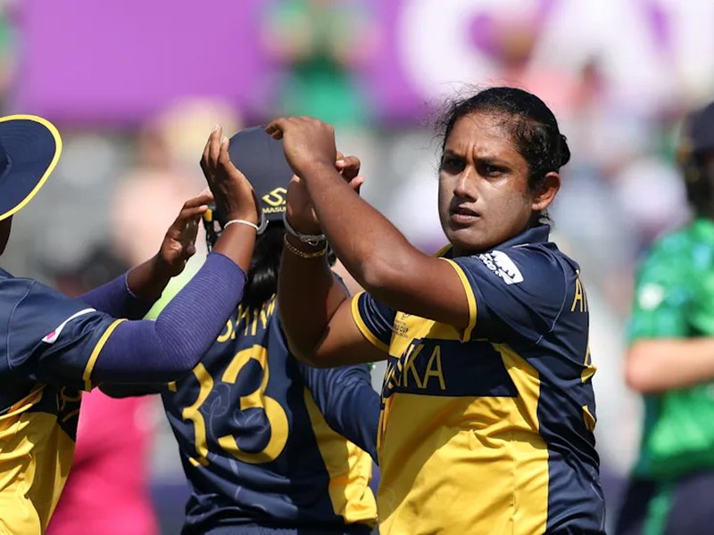 Gaby Lewis' fighting fifty helps Ireland post 130/5 against Sri Lanka in ICC Women's T20 World Cup clash in Nottingham on Tuesday. Photo credit: ICC