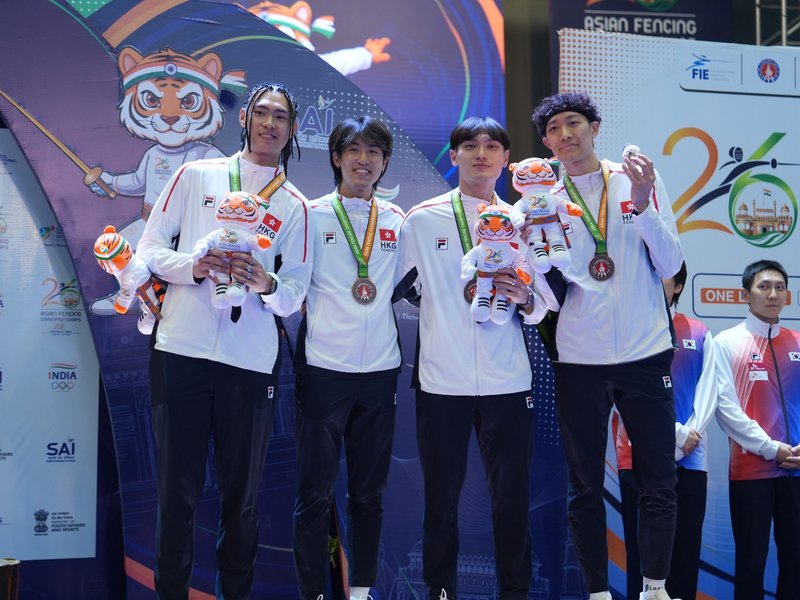 South Korea, Kazakhstan clinch Women’s Sabre and Men’s Epee Team gold in the 26th Asian Senior Fencing Championship 2026 at the Bharat Mandapam in New Delhi on Tuesday. Photo credit: FAI