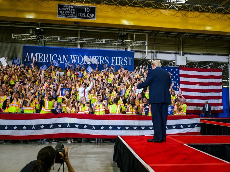 Trump credits tariffs for factory boom