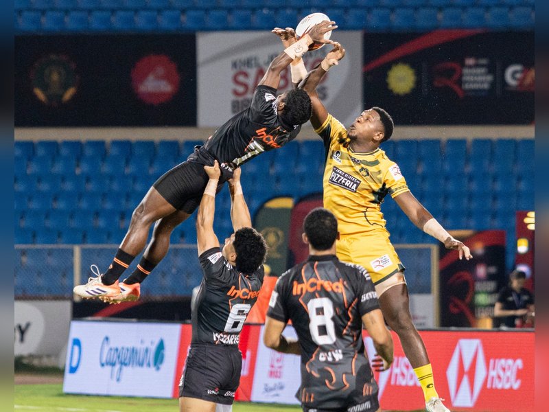 Bengaluru Bravehearts seal semifinal spot in Season 2 of the Rugby Premier League with a victory over Kolkata Banga Tigers at the GMC Balayogi Athletic Stadium, Gachibowli in Hyderabad on Wednesday. Photo credit: RPL