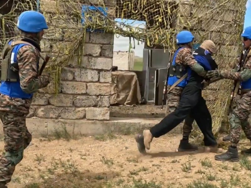 Indian Army participates in joint UN peacekeeping drills during Exercise Khaan Quest 
