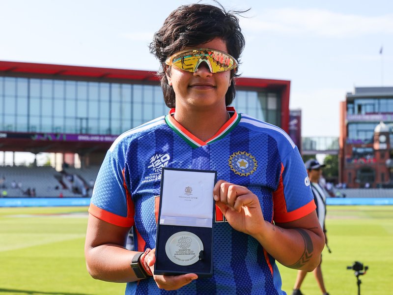 'Very happy the way I batted,' says Shafali after match-winning knock against Bangladesh in the ICC Women's T20 World Cup in Manchester on Thursday. Photo credit: BCCI Women 