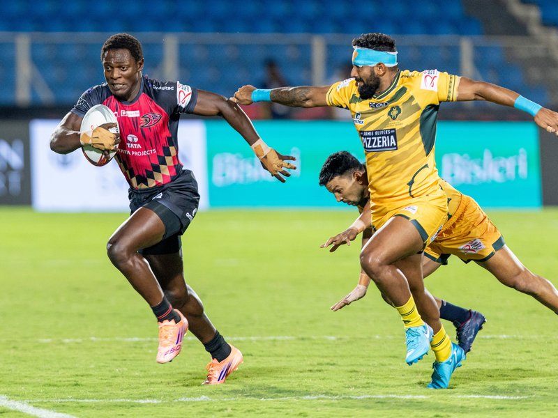 Delhi Redz secure comfortable win on the 10th day of the Rugby Premier League at the Ganti Mohana Chandra Balayogi Athletic Stadium, Gachibowli, Hyderabad on Thursday.