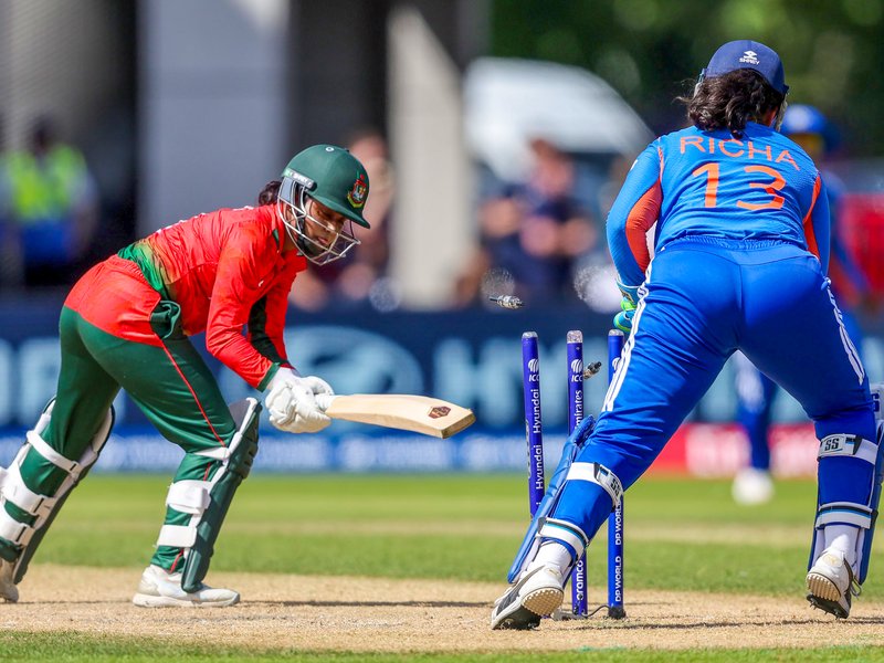 'We were short of 15 to 20 runs,' says Bangladesh captain Nigar Sultana after their defeat to India in the ICC Women's T20 World Cup 2026 in Manchester on Thursday. Photo credit: BCCI Women/X