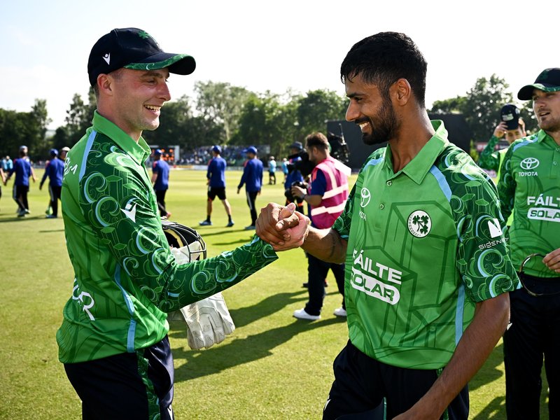 'To beat the world champions at home is pretty special,' says Tucker after Ireland's historic win in the first T20I in Belfast on Friday. Photo credit: @IrelandCricket/X
