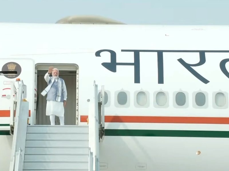 PM Modi emplanes for 3-day State Visit to Seychelles