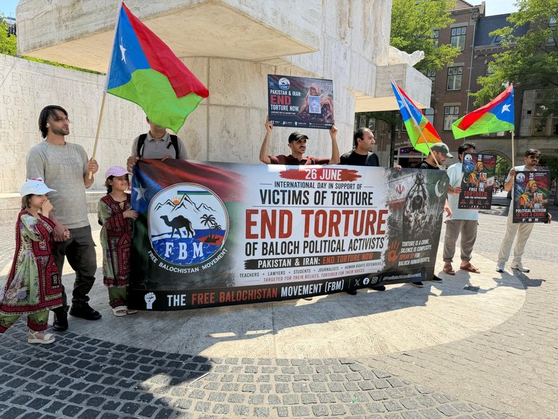 Netherlands: Activists protest human rights abuses by Pakistani forces in Balochistan 