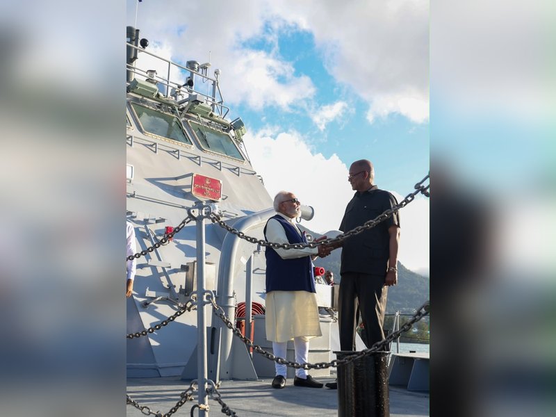 PM Modi highlights stronger maritime ties as India hands over patrol vessel to Seychelles