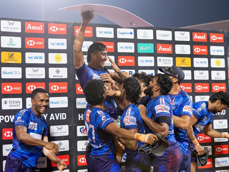 Hyderabad Heroes set up title clash against Mumbai Dreamers of Season 2 of the Rugby Premier League at the Gachibowli Stadium in Hyderabad on Saturday. Photo credit: Rugby India