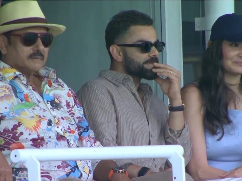 Kohli, Shastri, Dhawan cheer for India at Lord's in must-win clash against Australia (Credit: Star Sports/X)