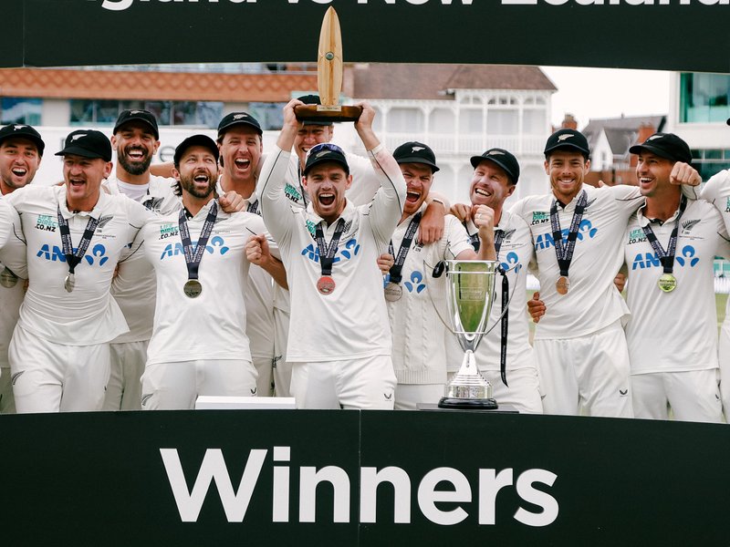 New Zealand crush England by 160 runs to clinch Test series in Ben Stokes' farewell in the third and deciding Test at Trent Bridge on Monday. Photo credit: @BlackCaps/X