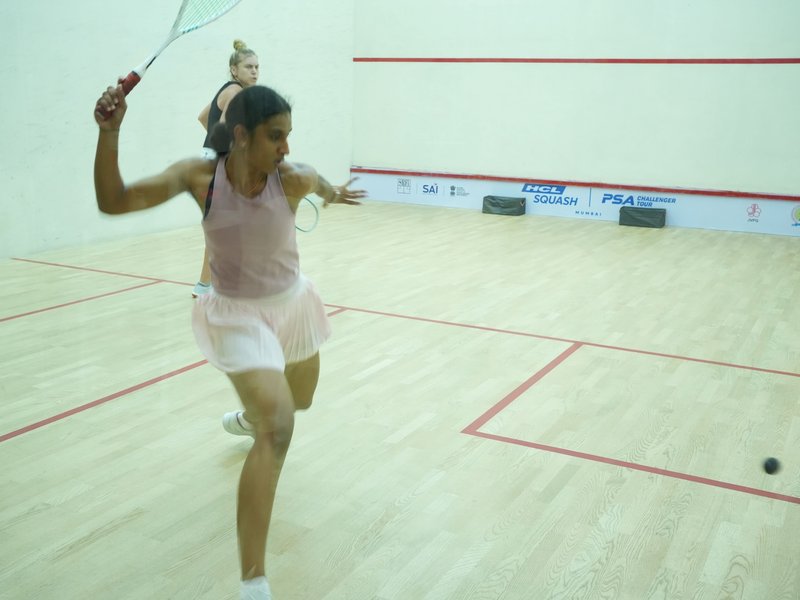 Shameena Riaz and Om Semwal pull off big upsets at SRFI PSA Challenger Squash Tournament being hosted by the Juhu Vile Parle Gymkhana Club at their air-conditioned courts in Mumbai. Photo credit: JVPG