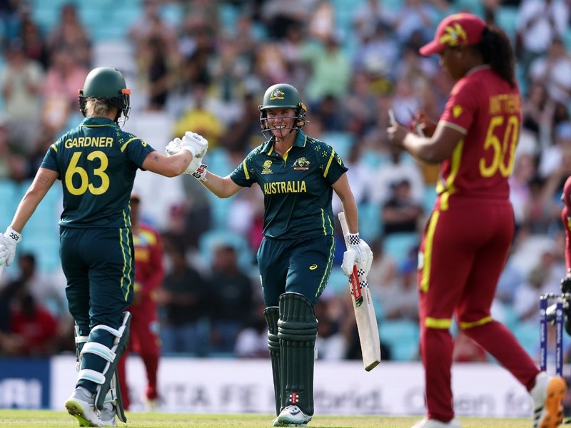 Beth Mooney's unbeaten 61 and Ashleigh Gardner's all-round show guide Australia to eighth final with dominant victory over the West Indies in the semifinals of the ICC Women's T20 World Cup 2026 at The Oval in London on Tuesday. Photo credit: ICC