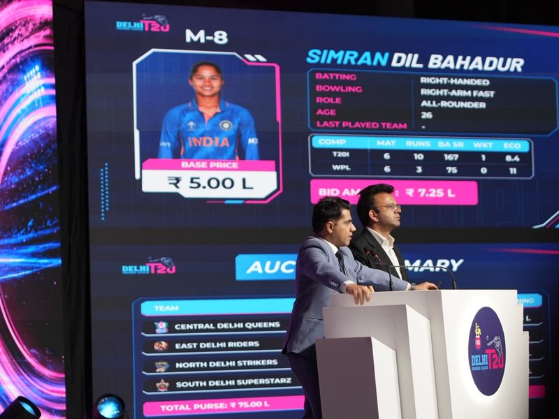 Parunika Sisodia is the top buy at ₹14 lakh as franchises complete squads in the Women’s Auction for the upcoming season of the Delhi Premier League (DPL) T20. Photo credit: DPL
